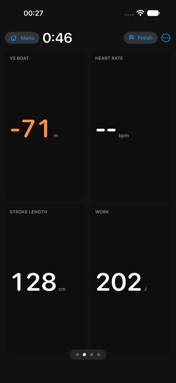 Techniekmetingen op iPhone: haallengte, verhouding tussen haal en recover en consistentie.